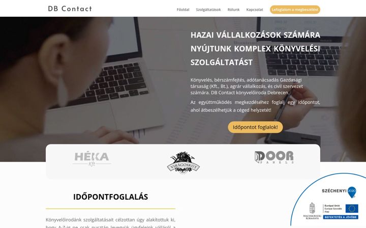 Screenshot von dbcontactkonyvelo.hu