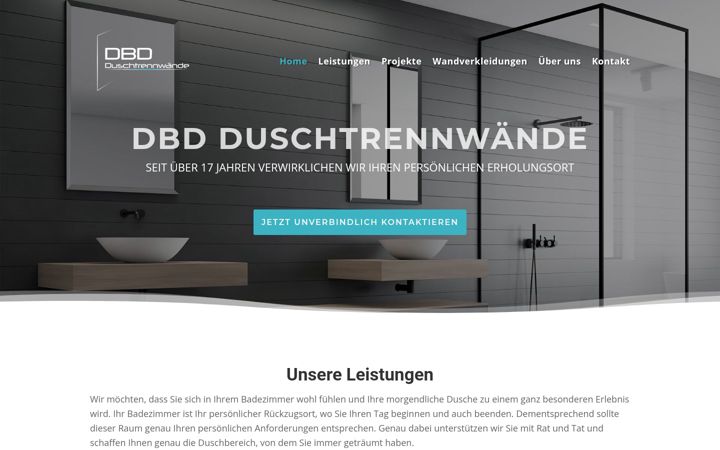 Screenshot of dbd-gmbh.ch