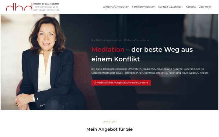 Screenshot of dbd-mediation.de