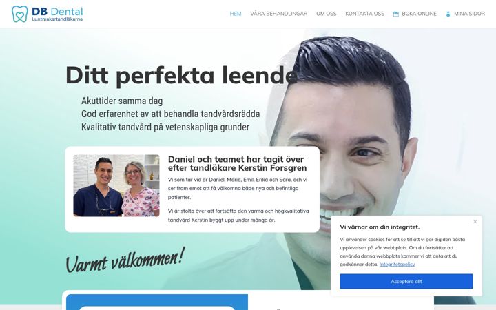 Screenshot di dbdental.se