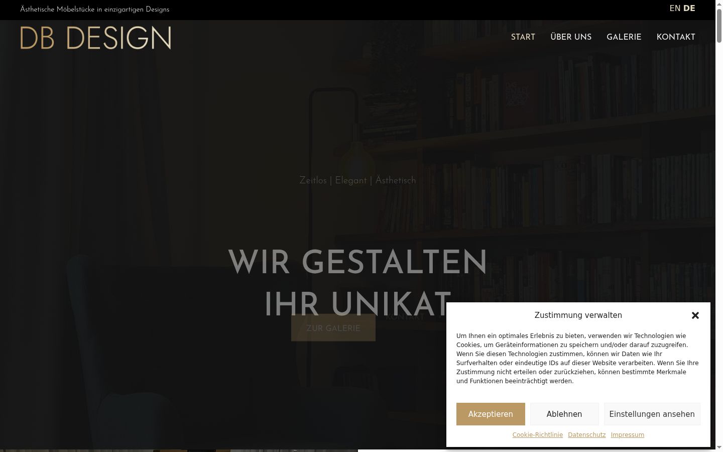 Screenshot of the consent banner shown before any interaction