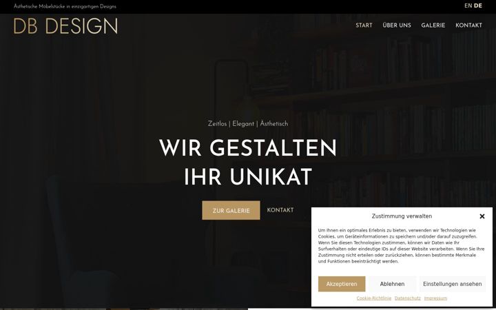 Screenshot of dbdesigned.com