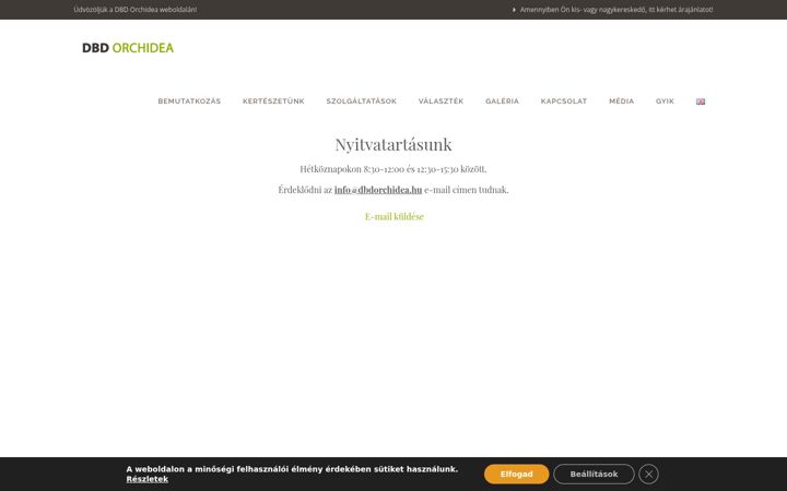 Screenshot von dbdorchidea.hu
