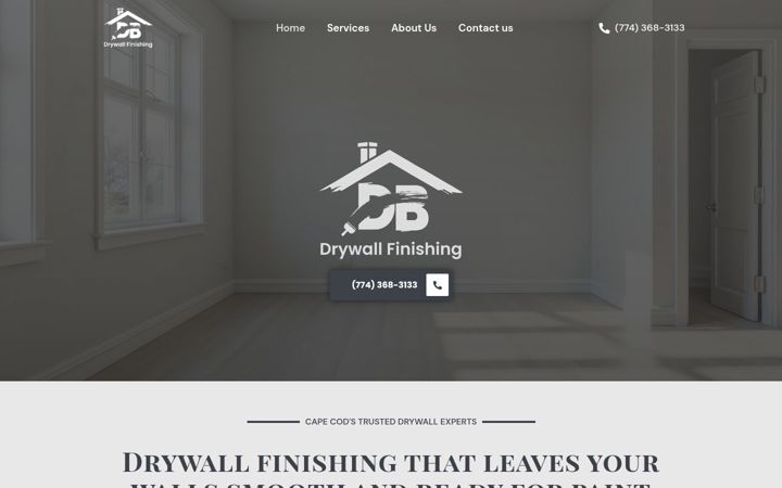 Screenshot of dbdrywallcorp.com