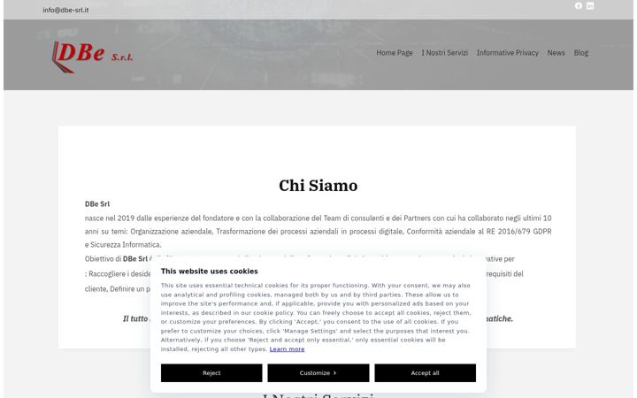 Screenshot of dbe-srl.it