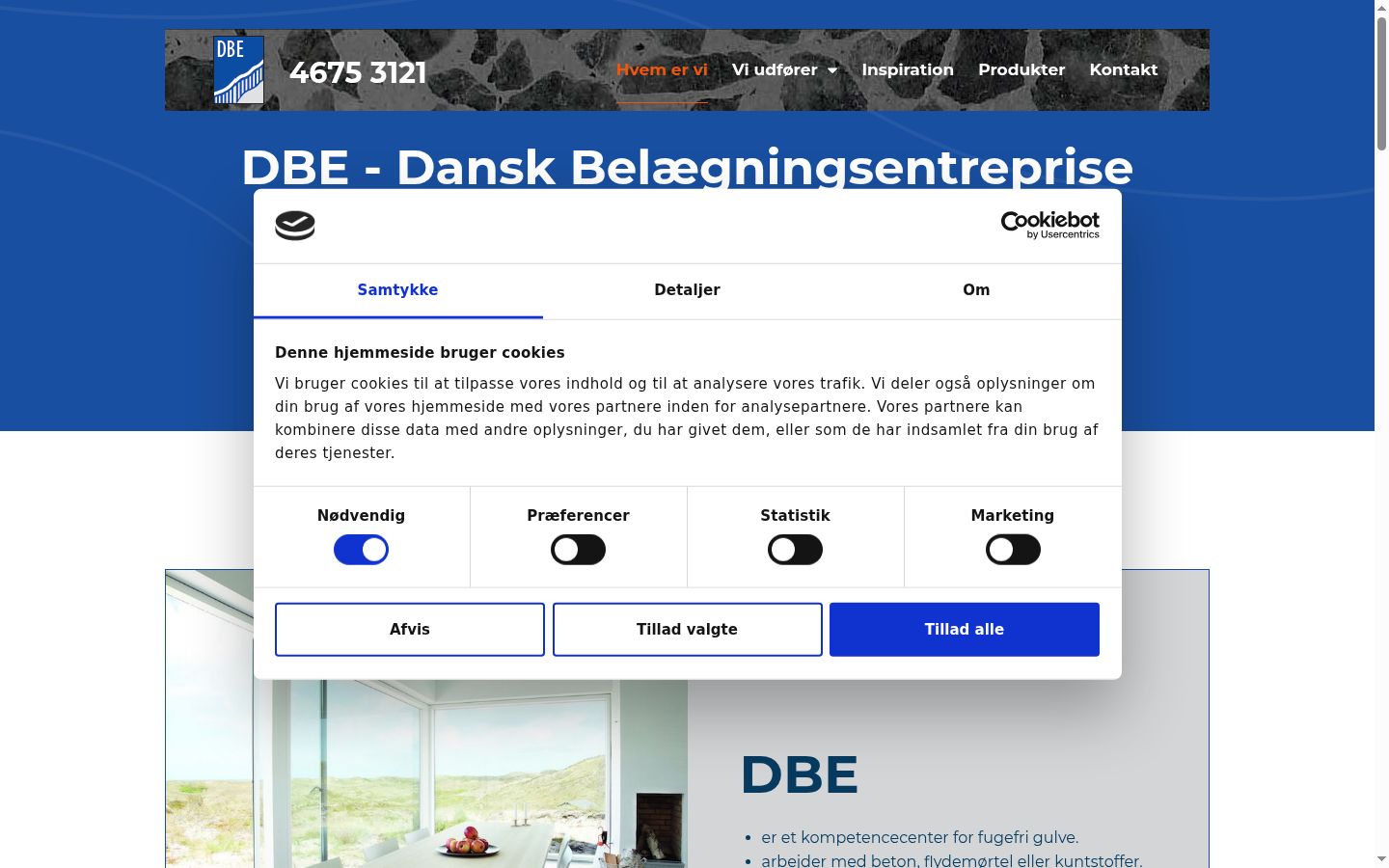 Screenshot van de toestemmingsbanner zoals getoond vóór enige interactie