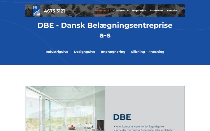 Screenshot of dbe.dk