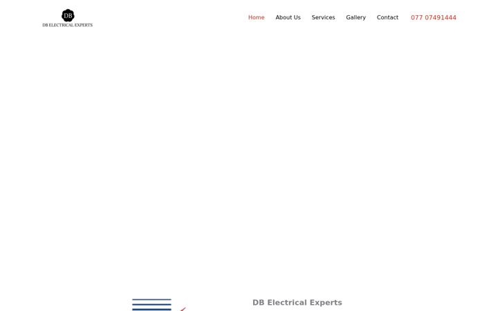 Screenshot of dbelectricalexperts.co.uk
