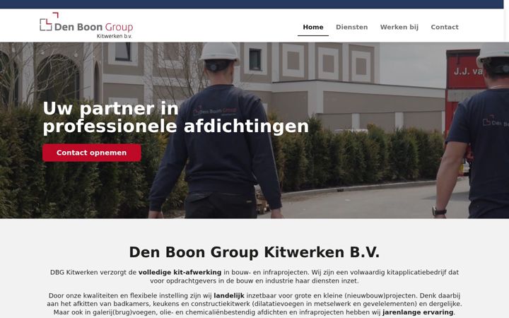 Snímek obrazovky dbgkitwerken.nl
