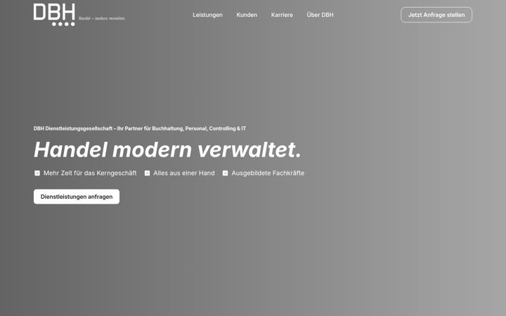 Screenshot of dbh-dienstleistungsgesellschaft.de