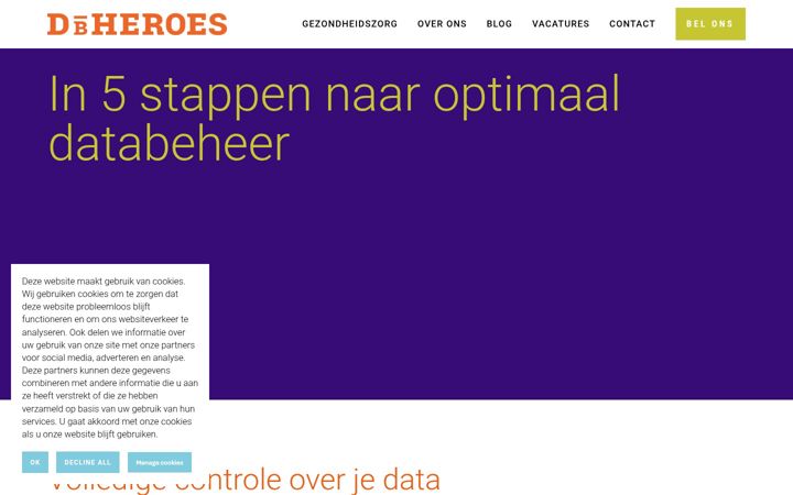 Snímek obrazovky dbheroes.nl