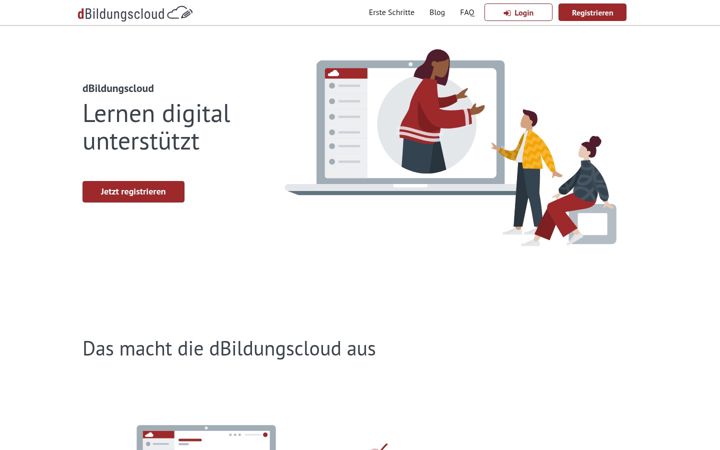 Screenshot of dbildungscloud.de