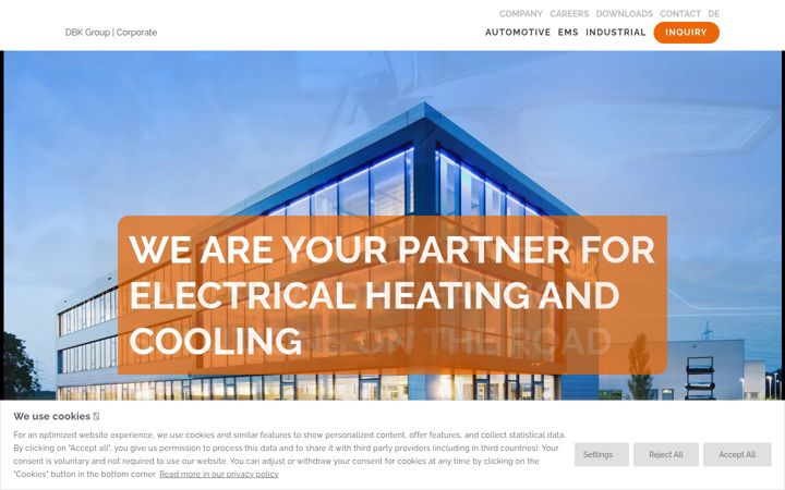 Screenshot of dbk-group.com