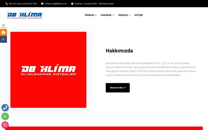 Screenshot of dbklima.com