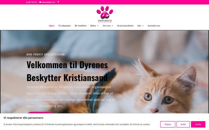 Screenshot of dbkristiansand.com