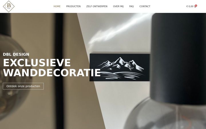 Screenshot van dbl-design.nl