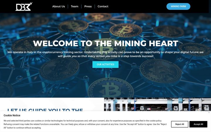 Screenshot of dbminingfarm.com