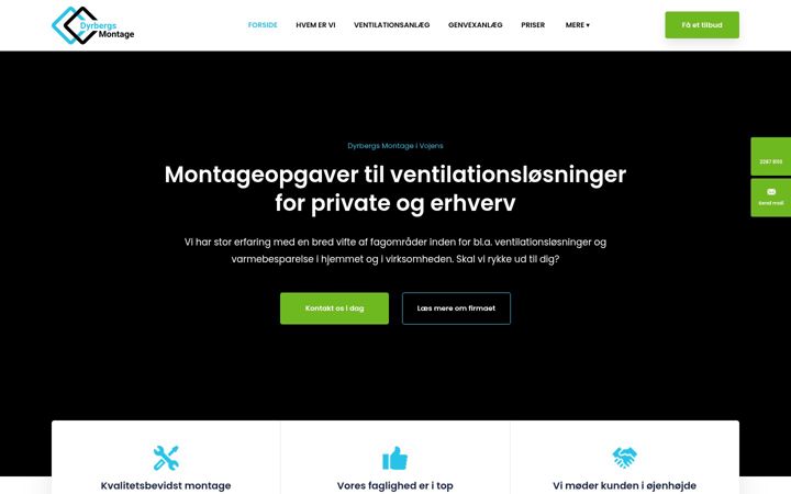 Screenshot of dbmontage.dk