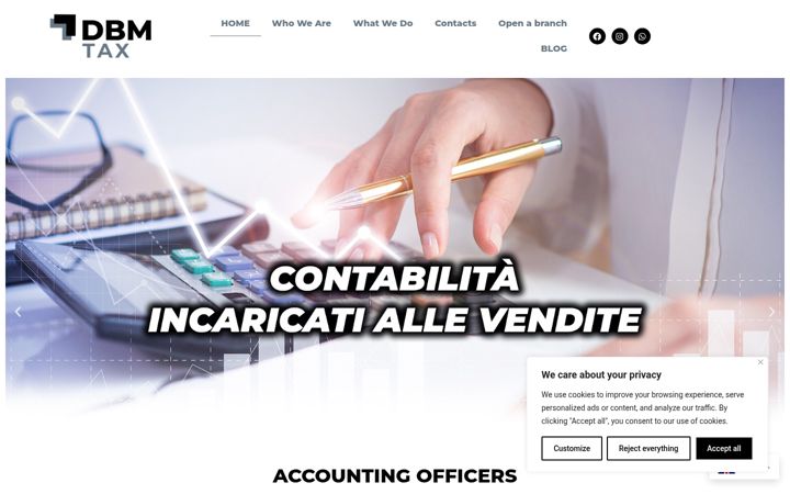 Screenshot of dbmtax.it
