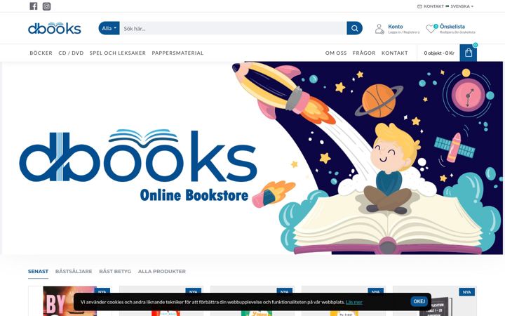 Captura de ecrã de dbooks.se