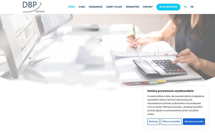 Captură de ecran a dbp-advisors.eu