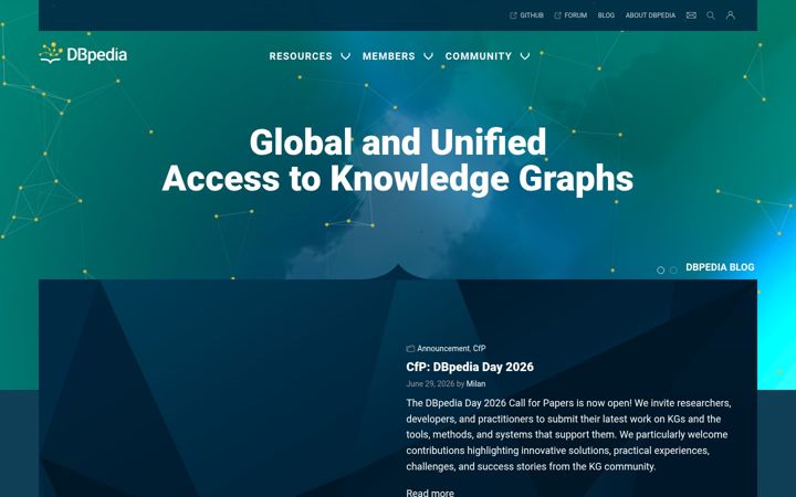 Screenshot ta' dbpedia.org
