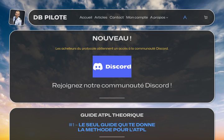 Screenshot van dbpilote.com