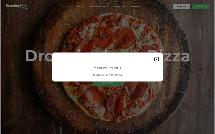 Screenshot of dbpizza.dk