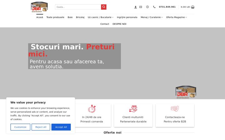 Ekrānuzņēmums no dbrdistribution.ro