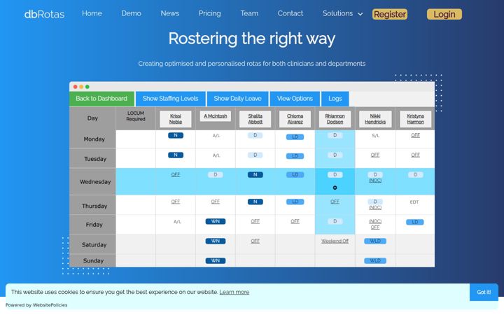 Screenshot of dbrotas.com