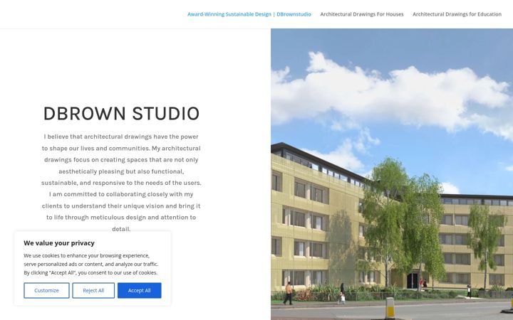 Screenshot of dbrownstudio.co.uk