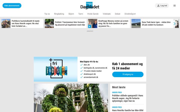Screenshot of dbrs.dk