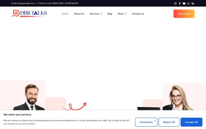 Screenshot of dbrtalks.com
