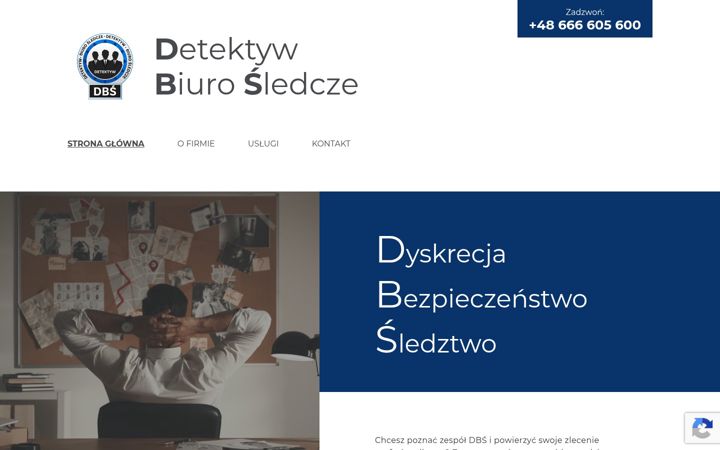 Screenshot του dbs-detektyw.pl