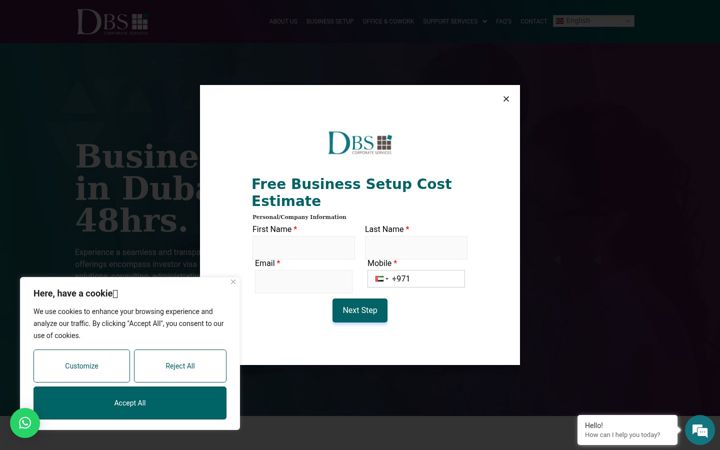 Screenshot of dbs-dubai.com