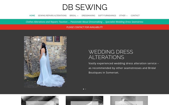 Screenshot of dbsewing.co.uk