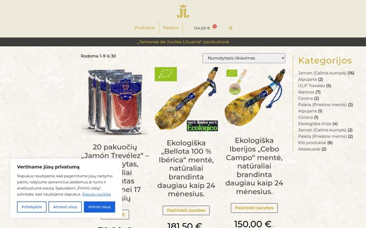 Capture d'écran de dbshop.lt