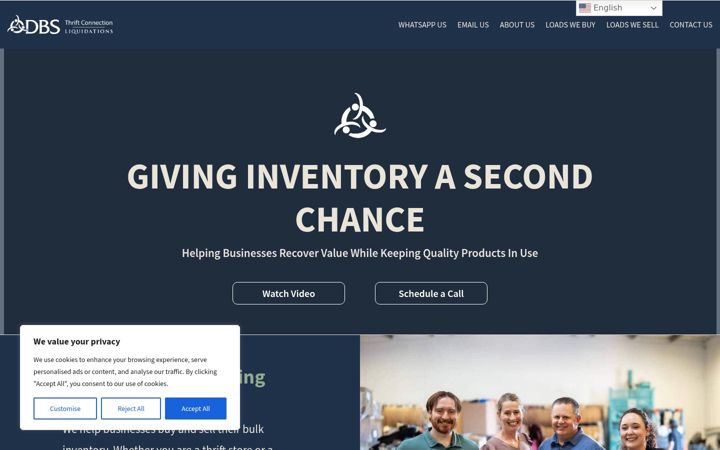 Screenshot of dbsthriftconnection.com