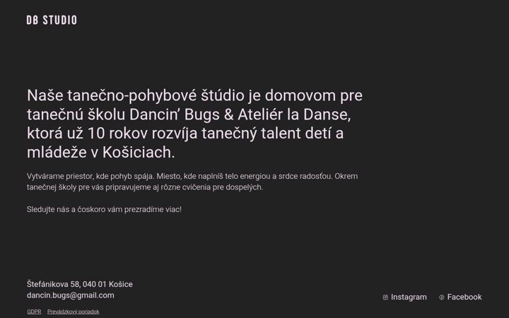 Screenshot του dbstudio.sk