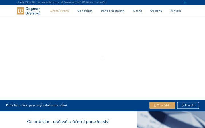 Екранна снимка на dbtax.cz