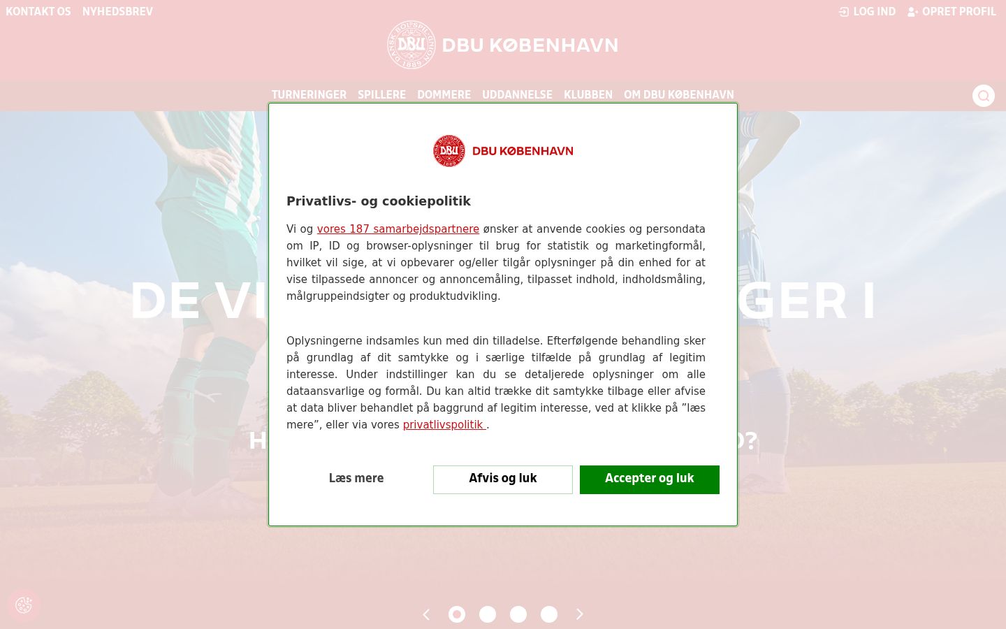 Screenshot van de toestemmingsbanner zoals getoond vóór enige interactie
