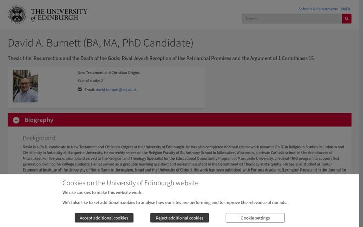 Screenshot of dburnett.com