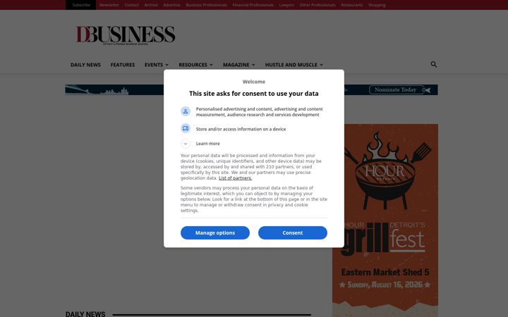 Screenshot of dbusiness.com