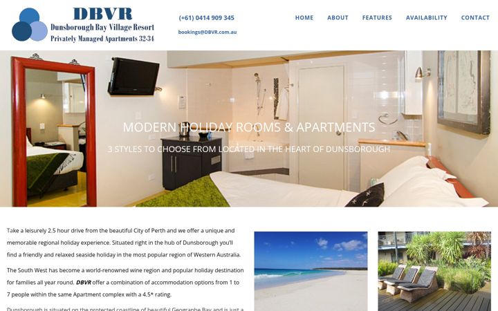 Zrzut ekranu dbvr.com.au