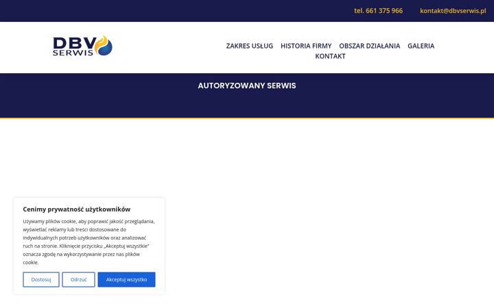 Screenshot van dbvserwis.pl