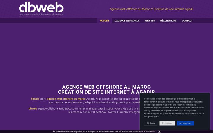 Screenshot of dbweb-maroc.com