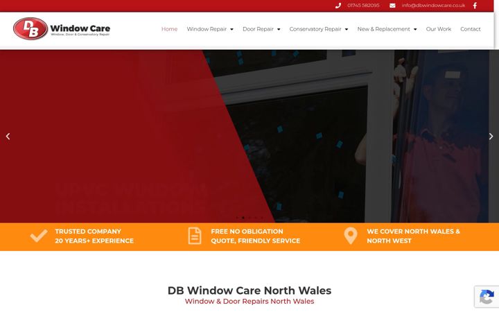 Screenshot of dbwindowcare.co.uk
