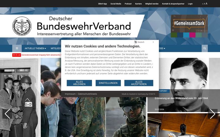 Screenshot of dbwv.de
