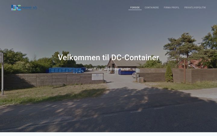 Screenshot of dc-container.dk