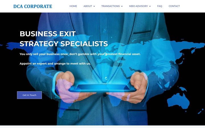 Screenshot of dcacorporate.com
